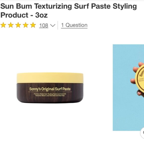 2 Pack Sun Bum Texturizing Surf Paste Styling Product - 3oz Brand New - Picture 1 of 5